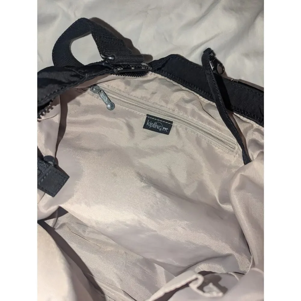 Kipling Black Tote Bag Purse 18" x 12" - Picture 3 of 9